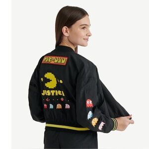 Black Pac-Man justice jacket size L 10/14